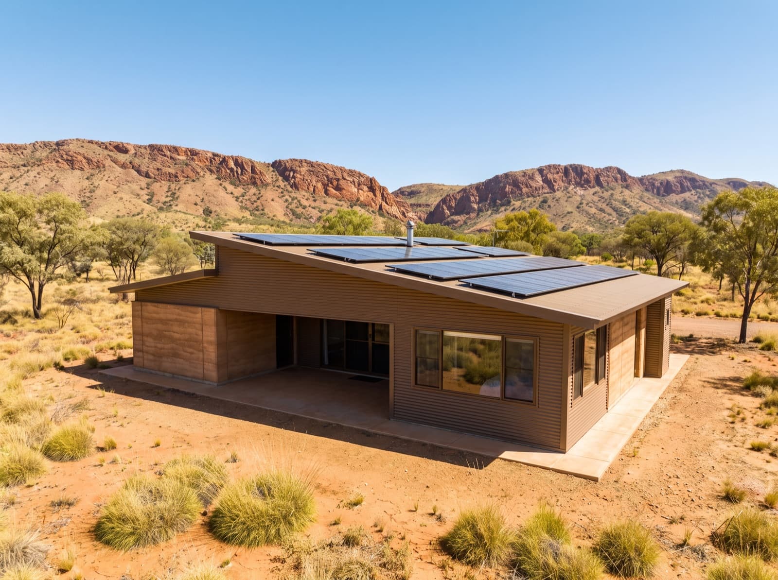 Solar panels in Alice Springs