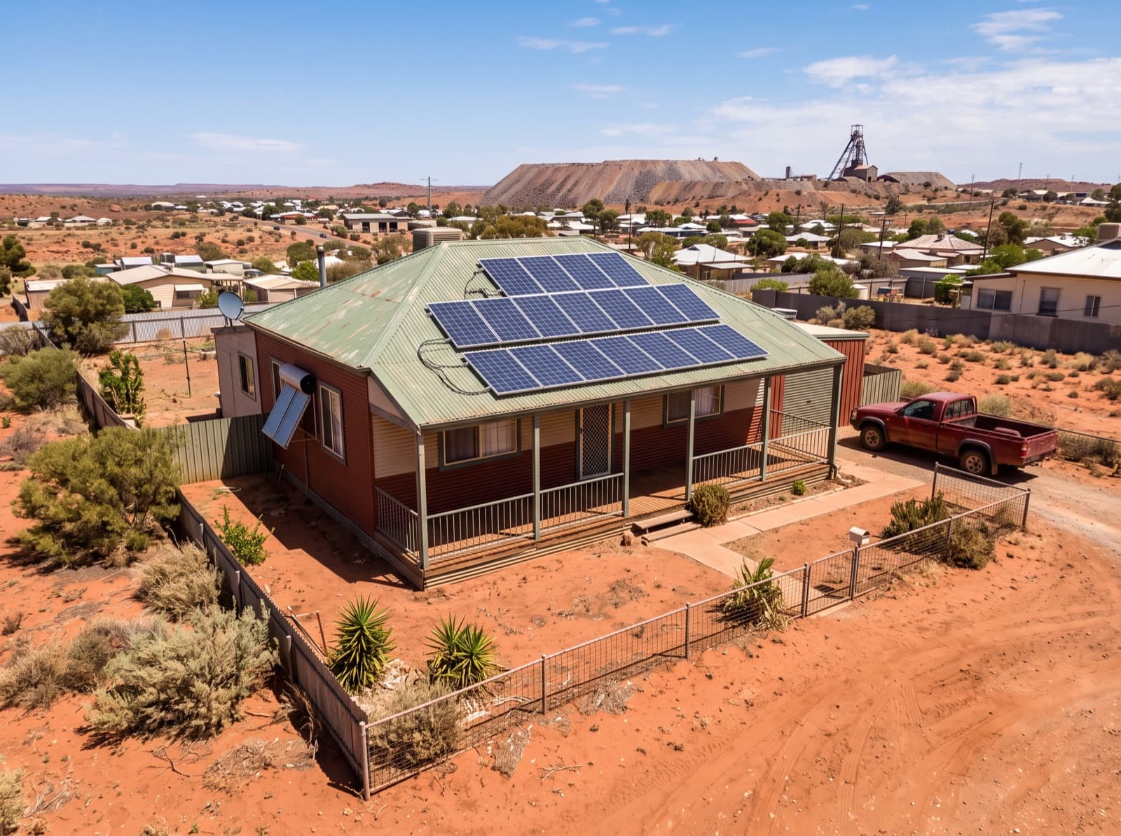 Solar panels in Broken Hill
