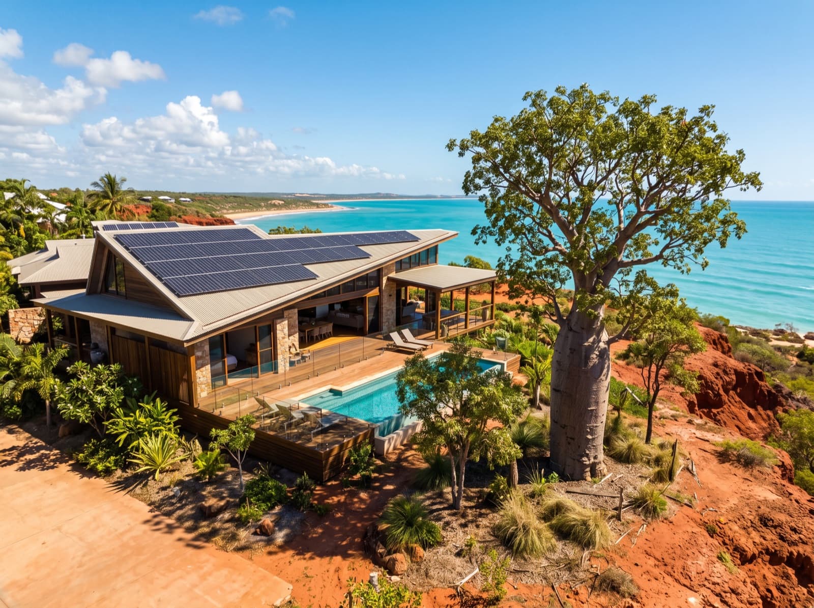 Solar panels in Broome