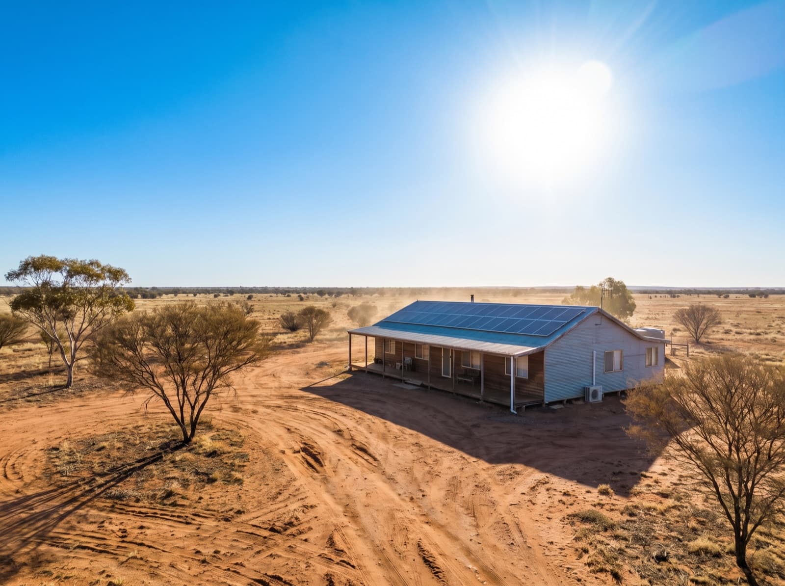 Solar panels in Longreach