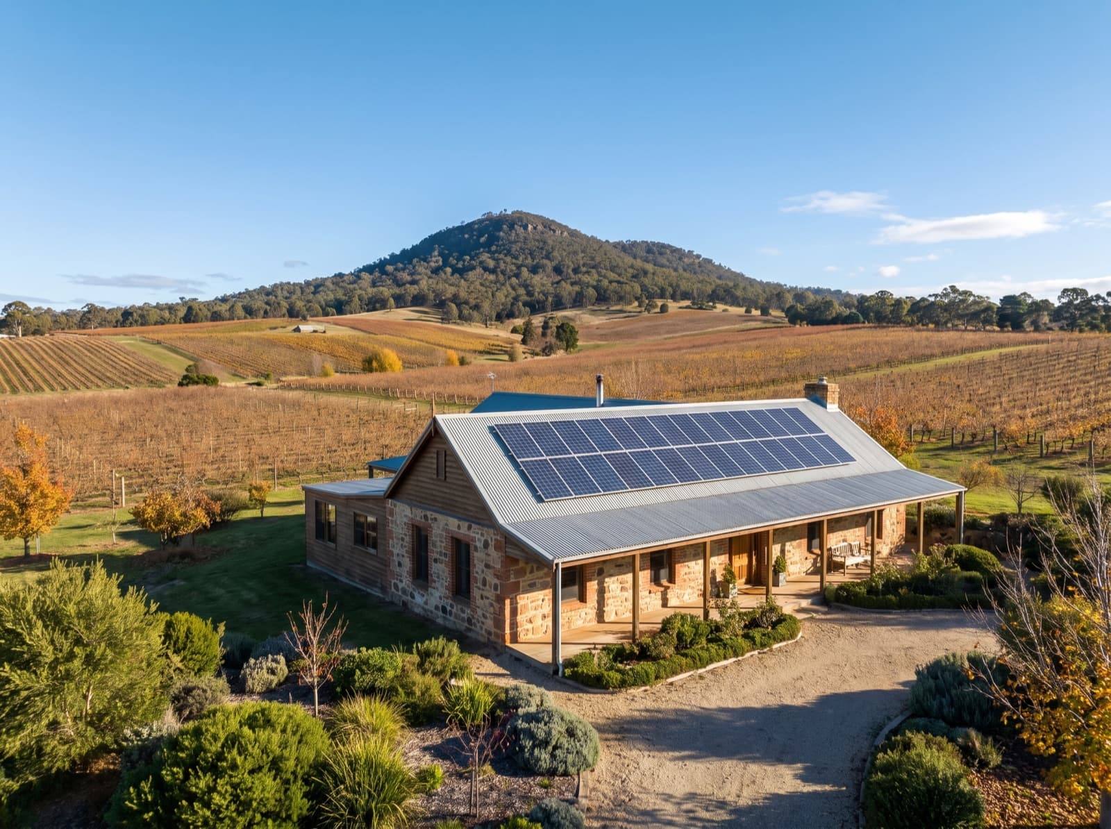 Solar panels in Orange