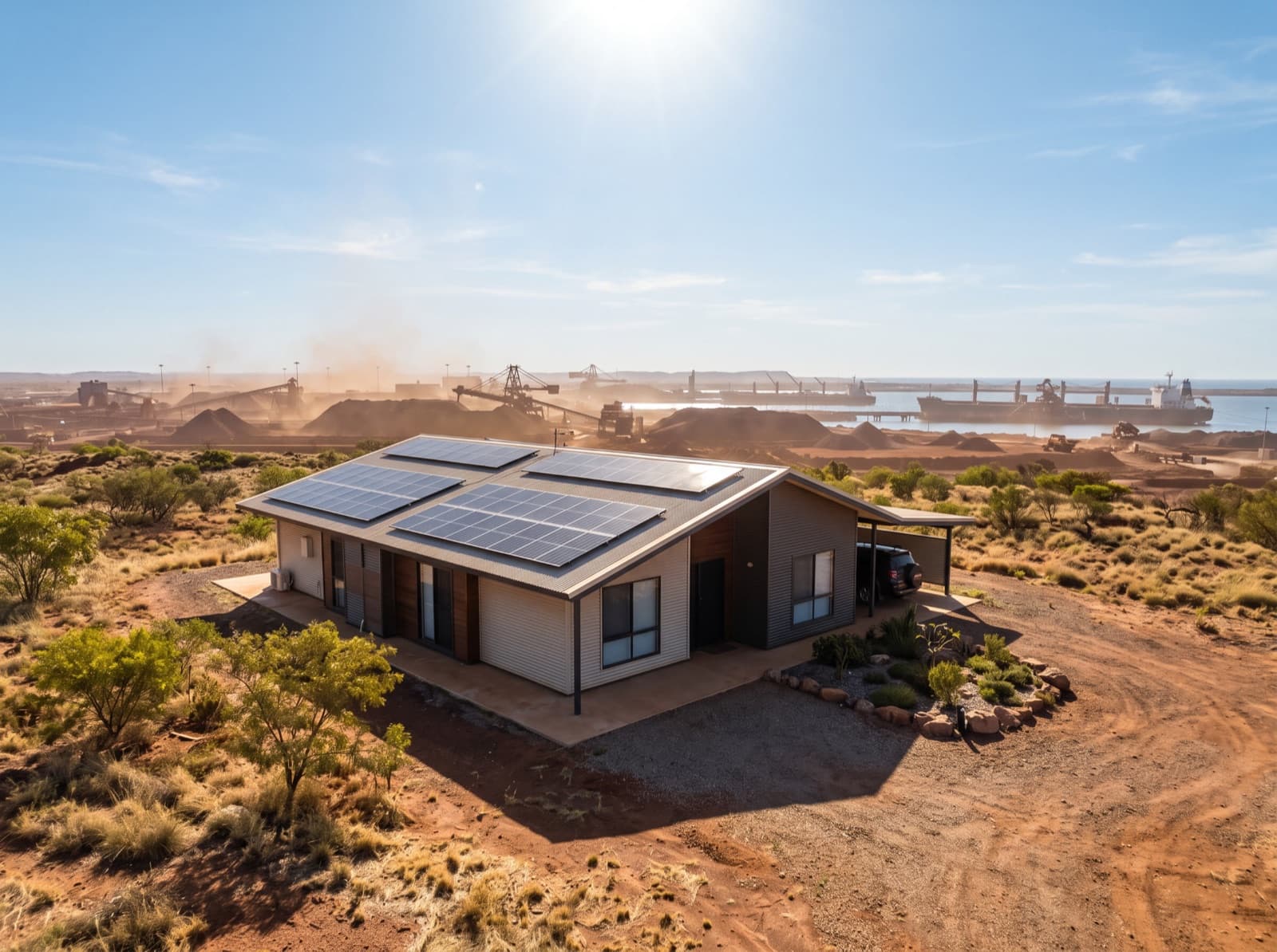Solar panels in Port Hedland