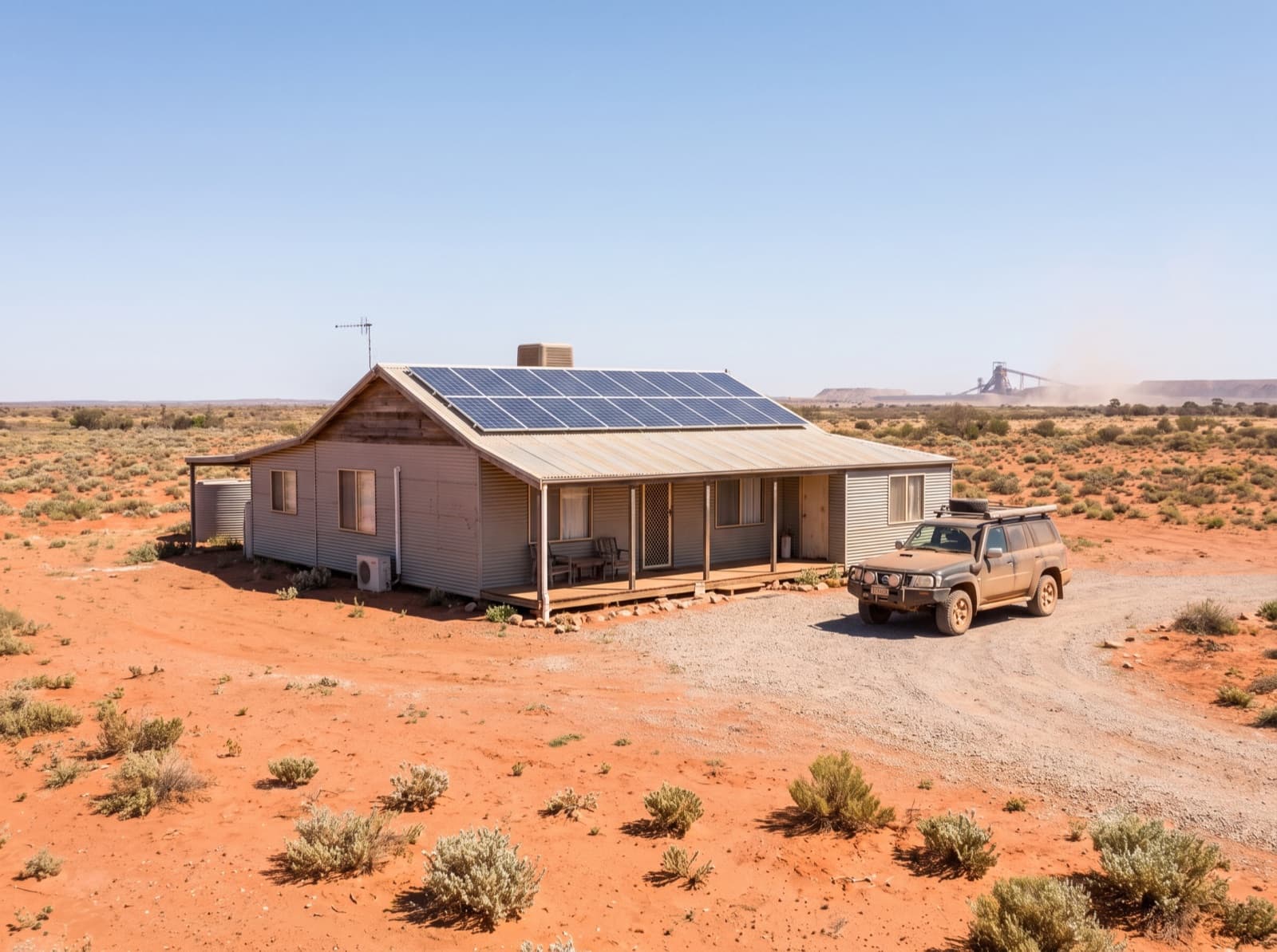 Solar panels in Roxby Downs