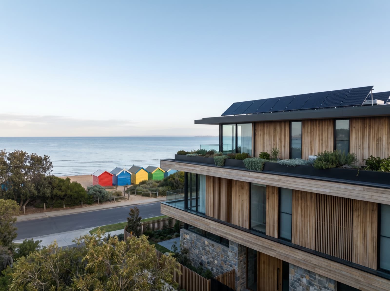 Elegant bayside home with rooftop solar near the beach in Brighton, Melbourne