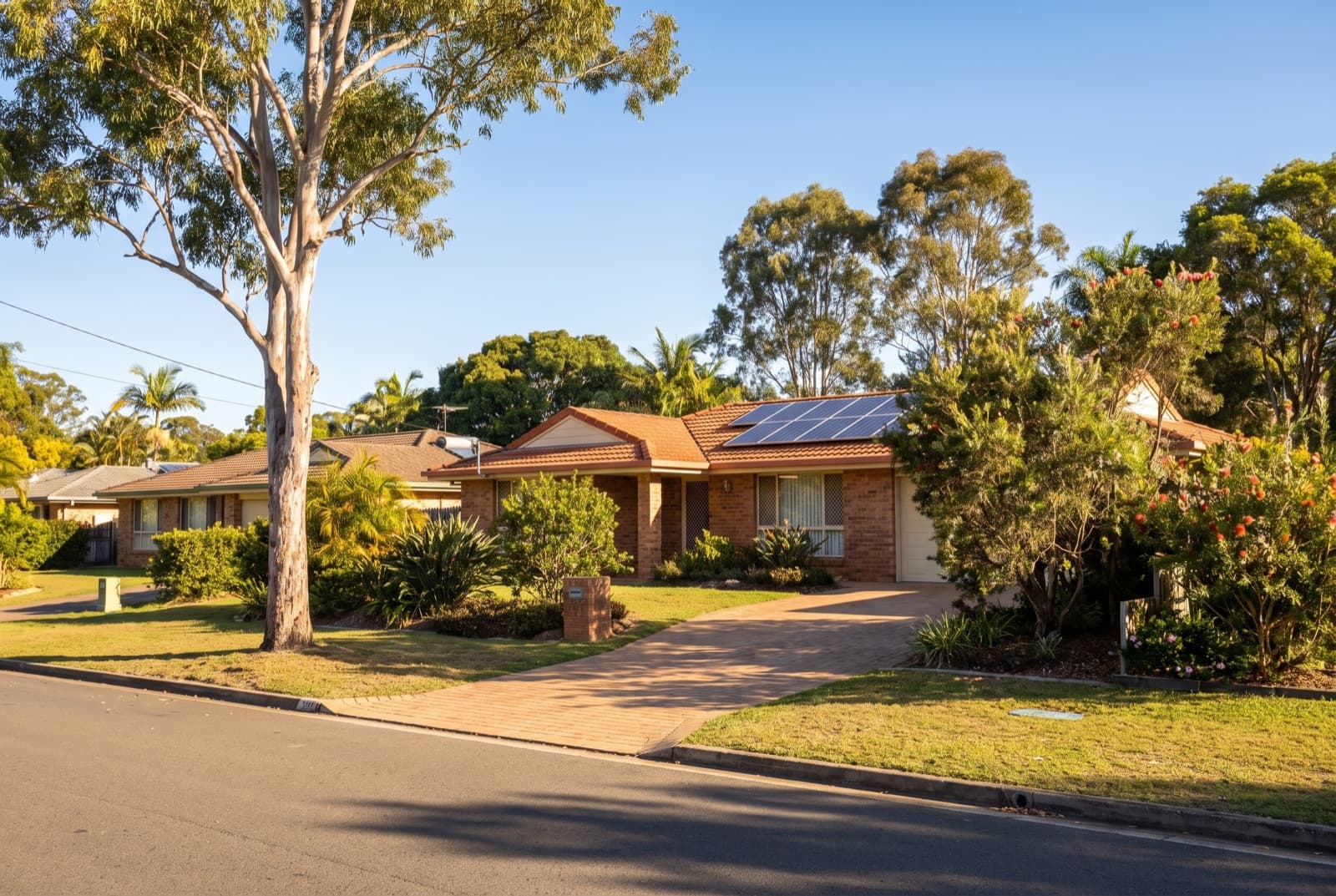 Established brick-and-tile home with rooftop solar on a leafy bayside street in Capalaba, Redland City, south-east Queensland