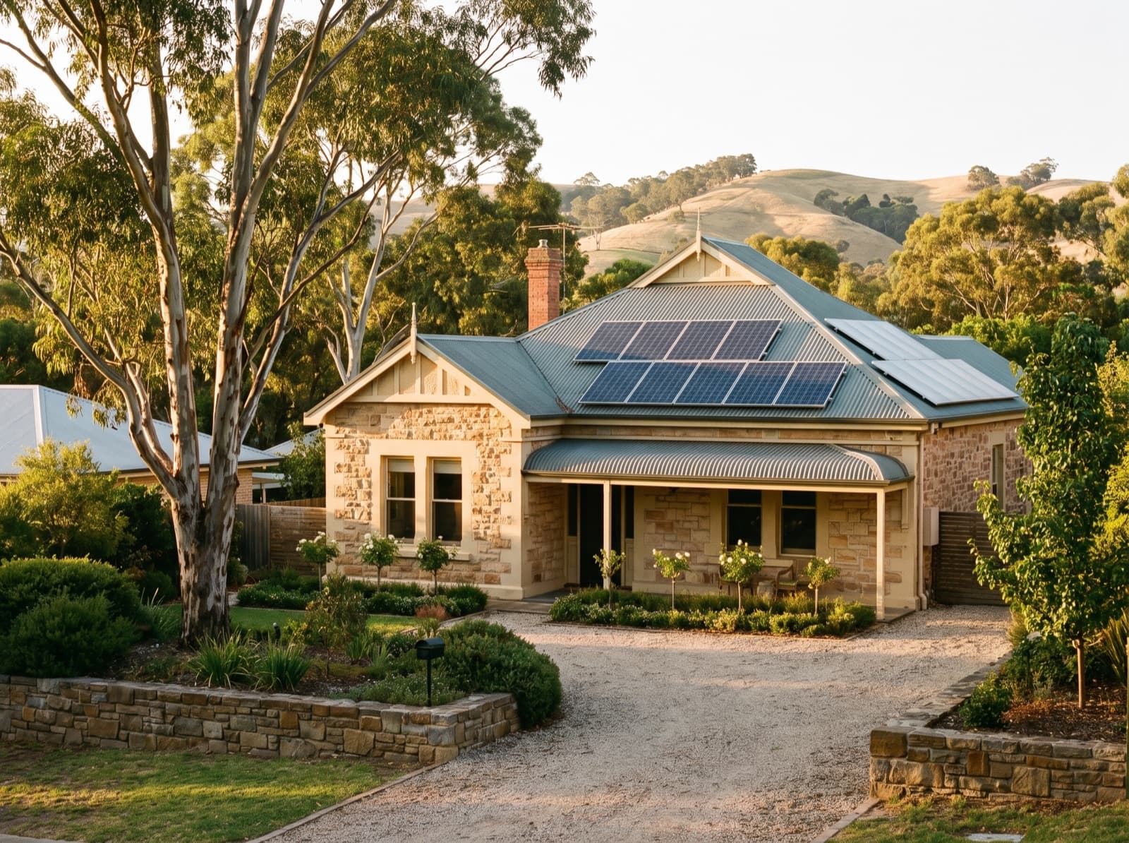 Established home with rooftop solar in the leafy Adelaide foothills at Mitcham